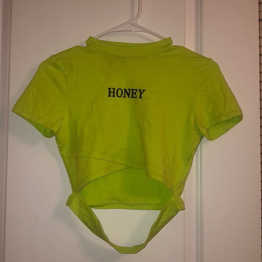 Shein Honey Shirt With Stomach Strap